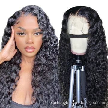 Curly Human Hair Transparent Hd Full Lace Wig,With Baby Hair Hd Lace Front Wig,Virgin Glueless HD Lace Wigs Overnight Delivery